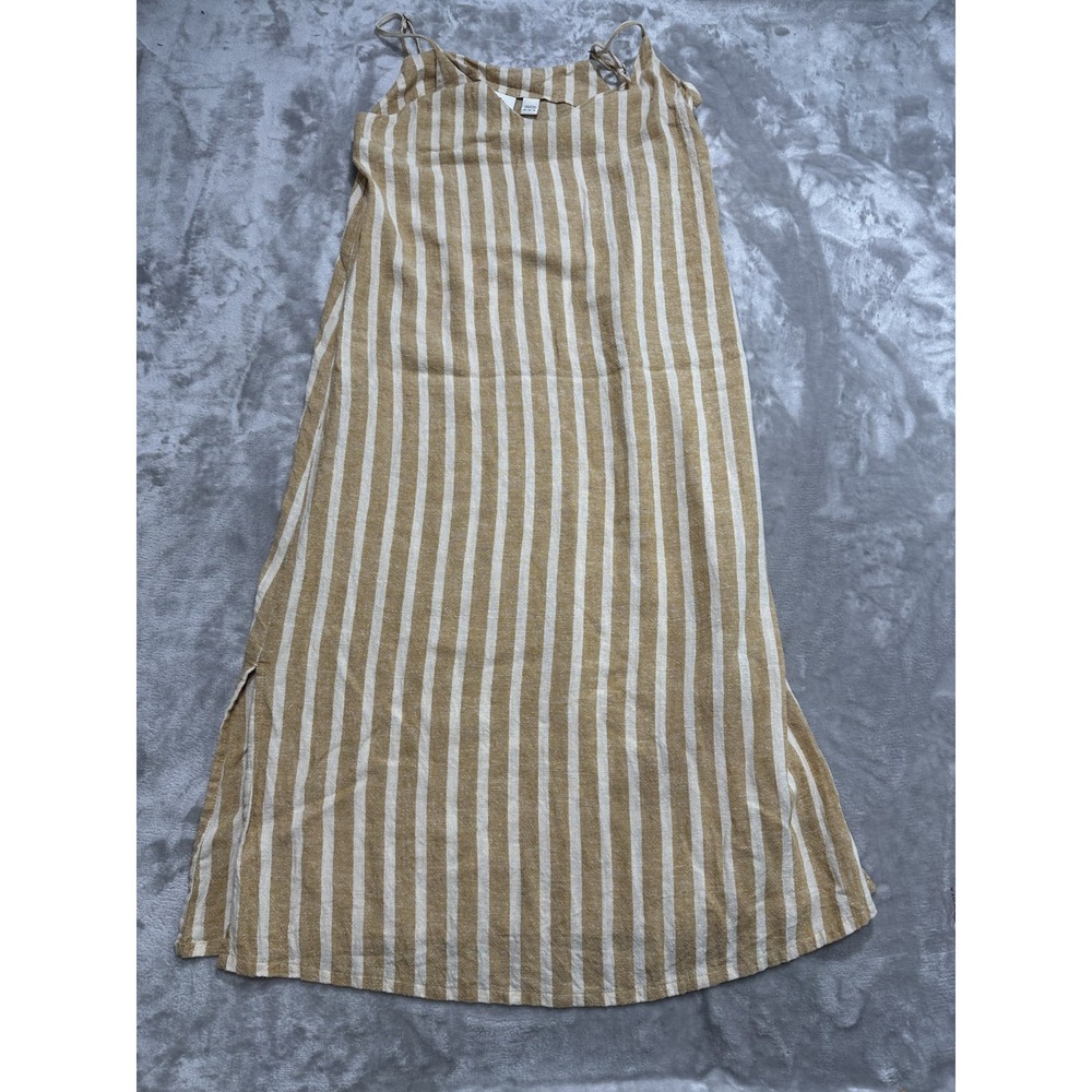 Quiksilver Romper Pants Women's Size Medium Brown White Stripes Sleeveless EUC